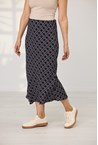GEO DOT BIAS SKIRT - black dot